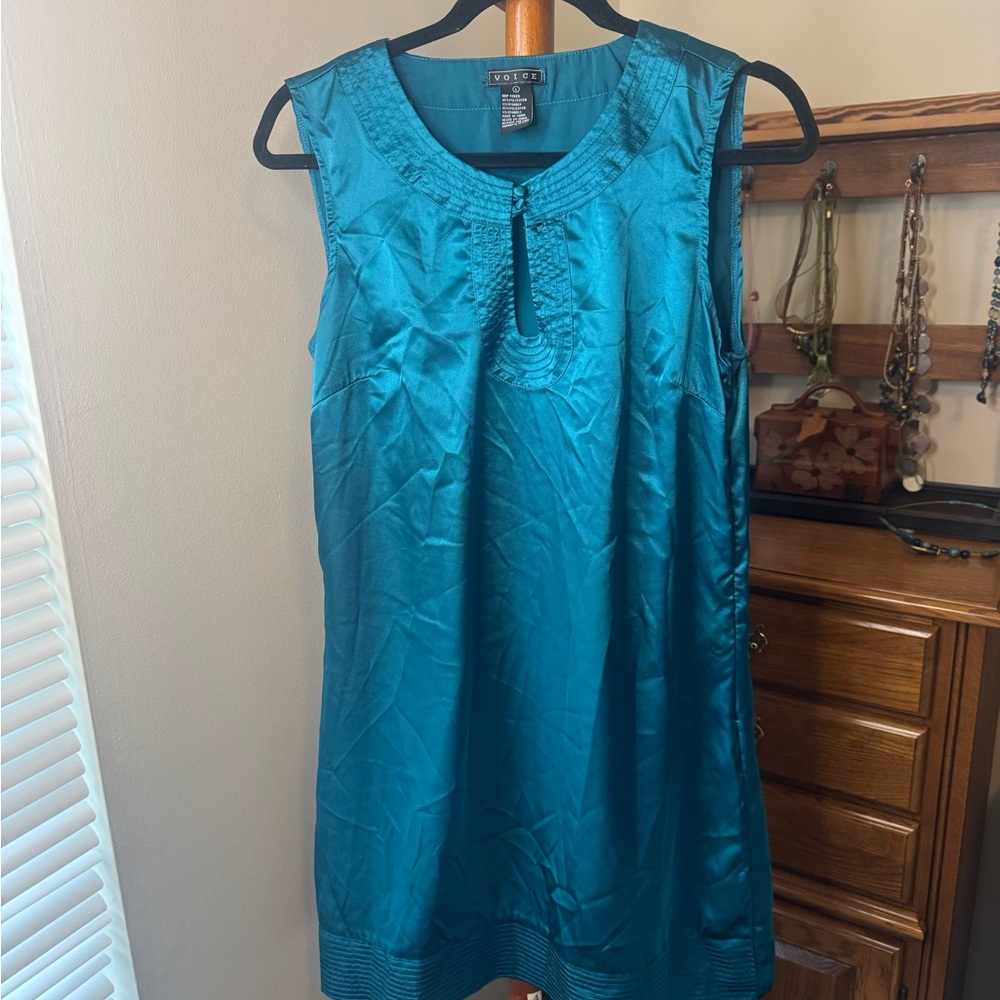 Venezia Turquoise Sleeveless Dress